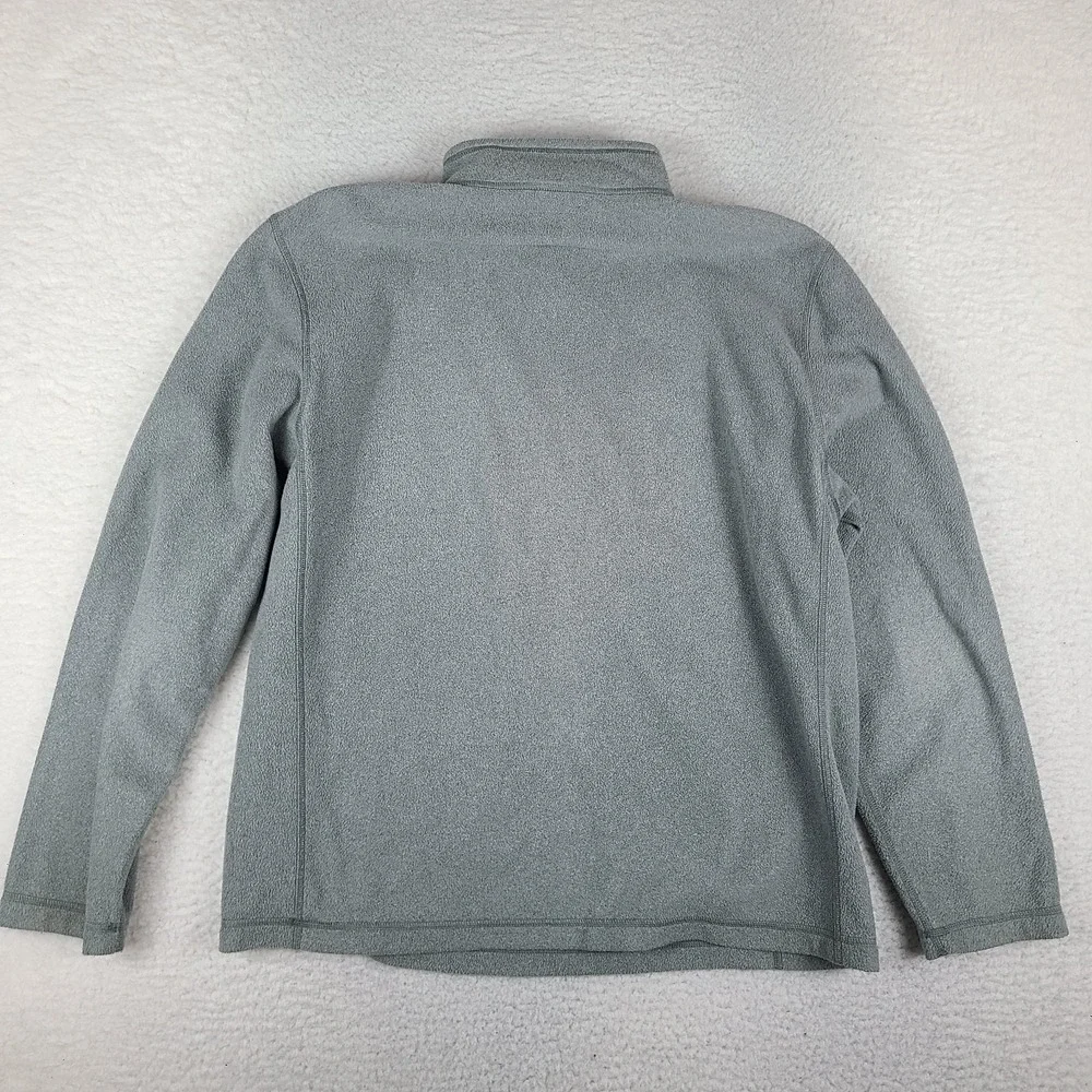 The North Face Sweater Mens Large Gray Fleece Quarter Zip Sweatshirt